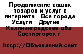 Продвижение ваших товаров и услуг в интернете - Все города Услуги » Другие   . Калининградская обл.,Светлогорск г.